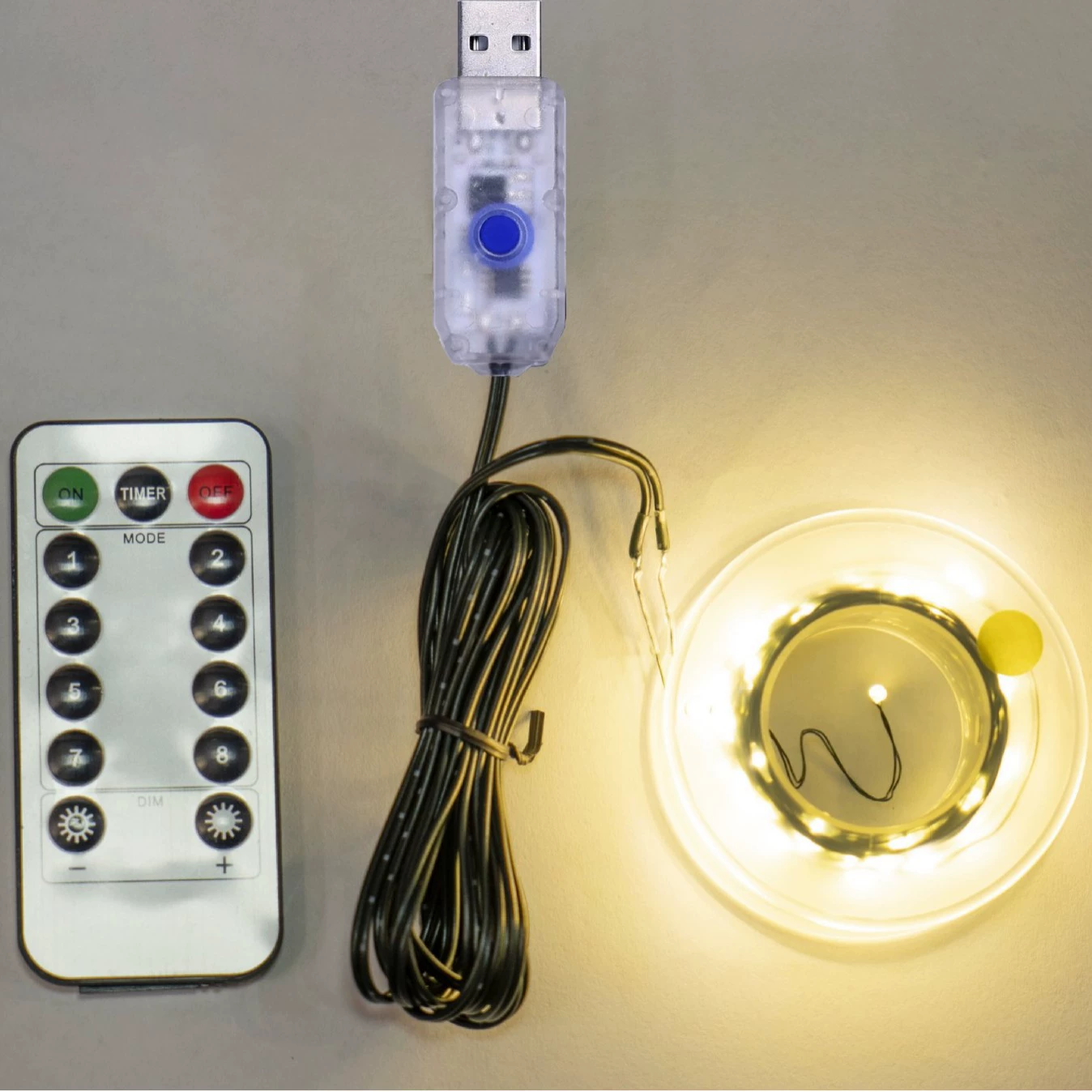 Гирлянда на елку темно-зеленая, медная проволока, версия для Северной Америки, на катушке с освещением, гирлянда-ротанг