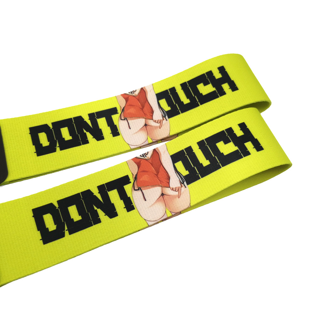 Car Modification Jdm Trailer with Triangle Buckle Insurance Front Bumper Lip Decoration Traction Rope Tail Throat Personalized Decorative Streamer