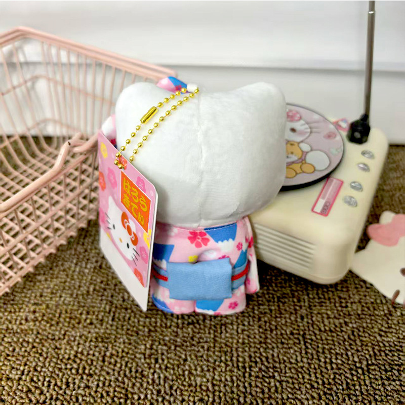 卡通热卖富士山和服KT钥匙扣挂件猫咪公仔女生背包装饰小玩偶批发|undefined