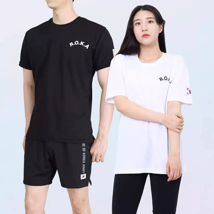 Корейский флаг ROKA модный длинный рукав с круглым вырезом повседневная футболка с короткими рукавами для мужчин и женщин 2024 летом буквенные принты для комфорта