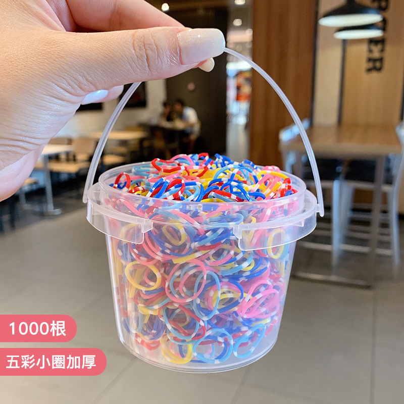 Coleteros desechables, gomas pequeñas para el cabello para niños, gomas para el cabello que no dañan el cabello, gomas para niñas, coleteros de alta elasticidad, accesorios para el cabello.