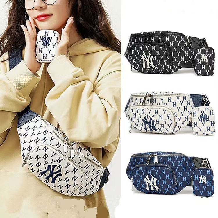 Korean Mb New Digital Print Waist Bag Ny Versatile Trendy Monogram Embroidered Crossbody Chest Bag Shoulder Bag