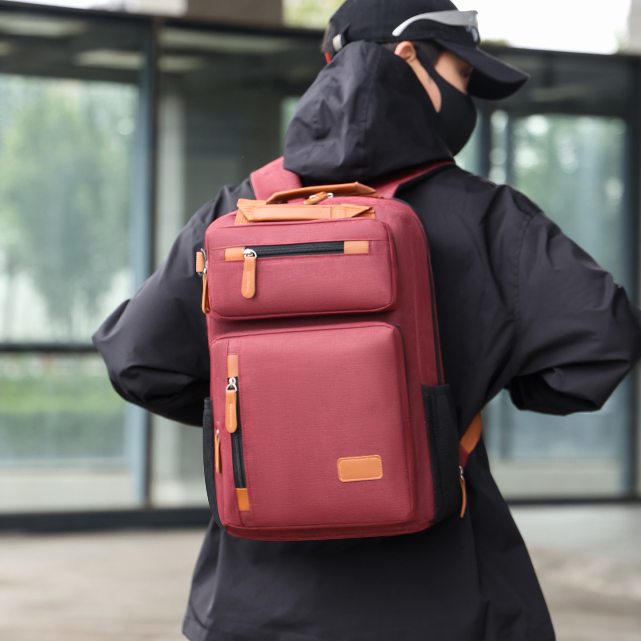 Men's Business Laptop Backpack Simple Elegant Large Capacity_voghion.com