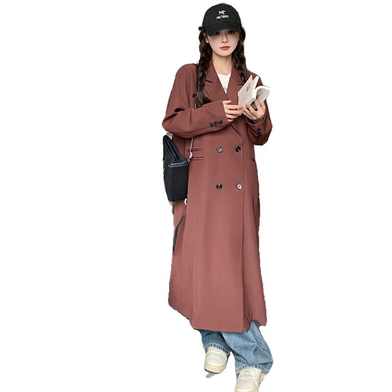 长款西装风衣外套女2025秋季新款今年流行爆款设计感超火休闲大衣|undefined
