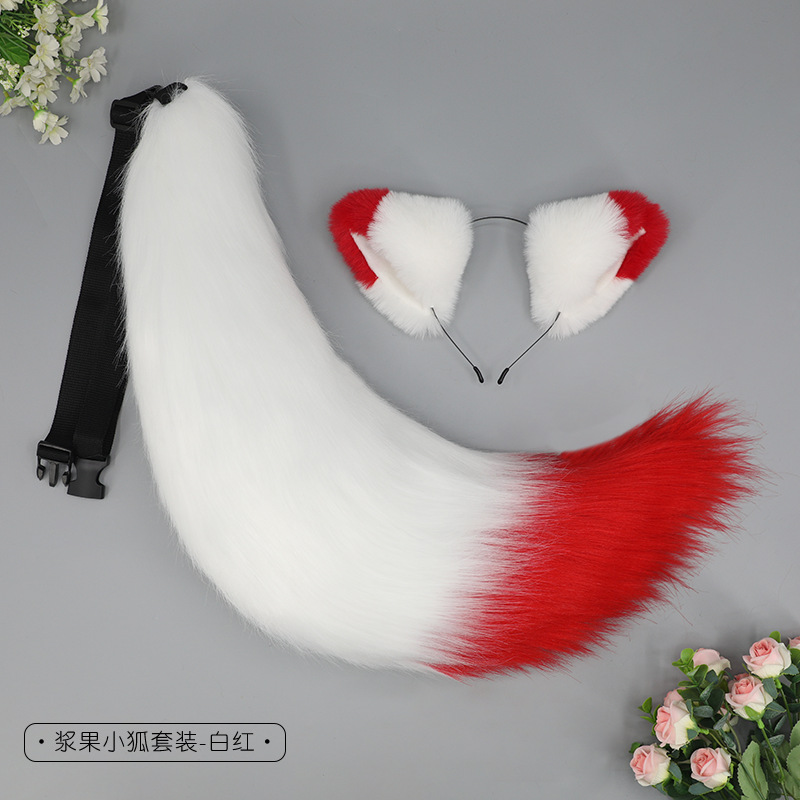 Felpa Lolita zorro oído diadema simulación bestia oído bestia cola cómico exposición Cosplay decorativo zorro oído accesorios para el cabello cola