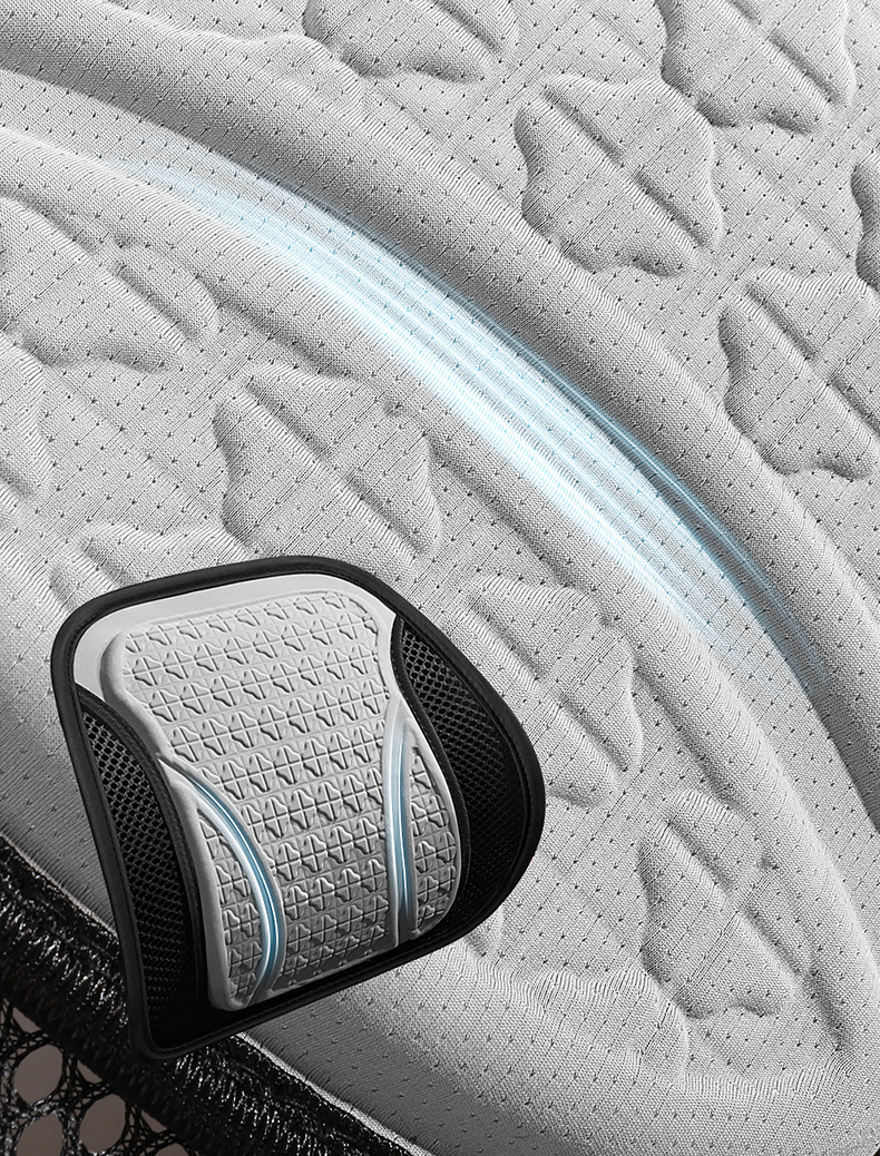 Business-Style Gel Lumbar Support Seat Cushion, Car Accessories, Office Backrest Cushion, Suitable for All Seasons, Steel Wire Lumbar Support