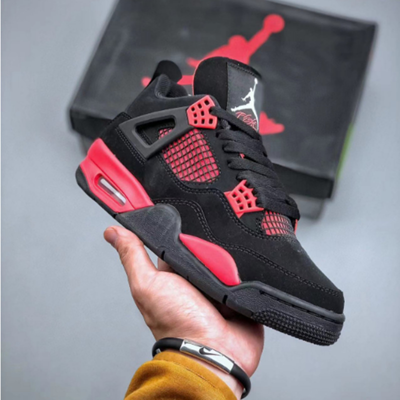 莆田靴工場卸売会社レベル AJ4 ミッドナイトブルー電気母黄白黒ジョー 4 外国貿易男性と女性のスポーツブルーシューズ|undefined