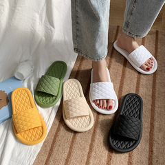 Women's Slip-on Summer Home Indoor Household Bathroom Cute Ins Women Soft Sole Morandi Color Four Seasons Open-toe Slippers