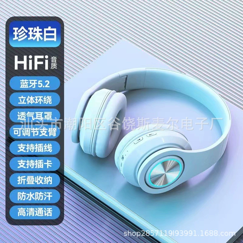 Защитная беспроводная Bluetooth-гарнитура B39 High-fidelity True Sound с возможностью вставки карты и проводного подключения