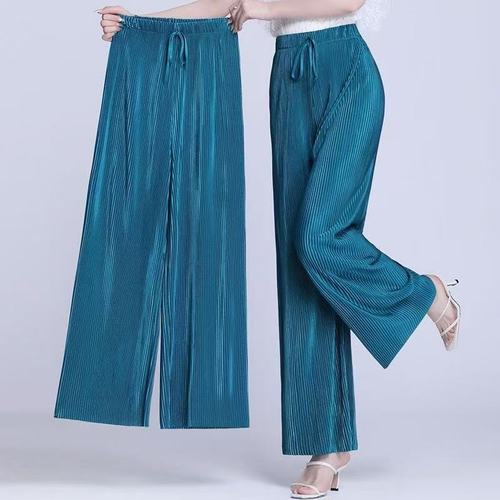 Main event pleated wide-leg women's pants high-waisted drape spring loose casual pants ice feel pants ice silk floor-length pants