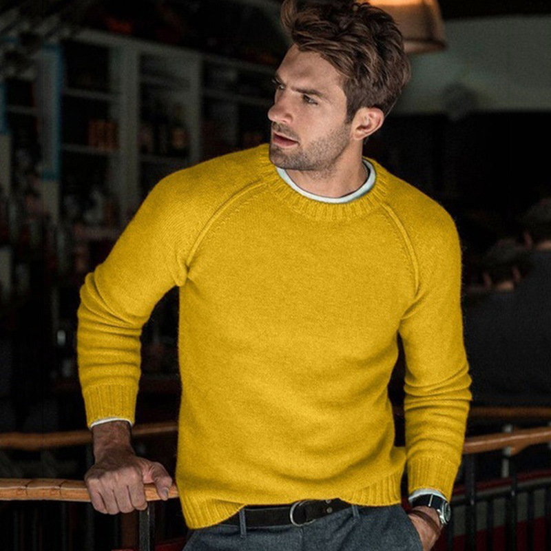 406g Weight Long Sleeve Sleeve Length Pullovers Placket Type Regular Sleeve Sleeve Type Polyacrylonitrile Fiber Fabric Type Regular Top Length Sweater Tops Type Wholesale Men's Casual Solid Color Long Sleeve Men's Sweaters