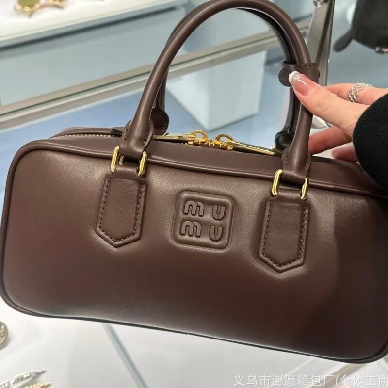 Miaojia MIU Pillow Vintage Zhang Yuanying Boston Women's Bag Portable Crossbody Bowling Bag Small Square Bag Cross-border