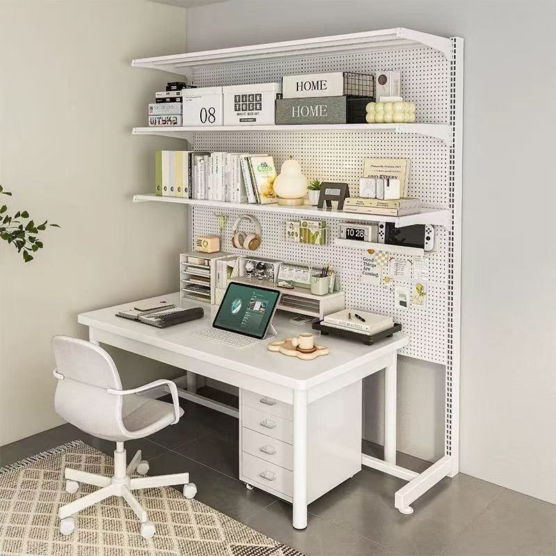 Trendy Hardware Pegboard Bookshelf Combination Pegboard Freestanding Floor Storage Desktop Organizer Rental Storage