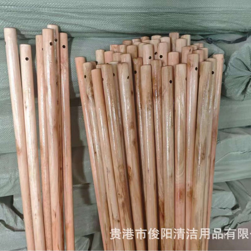 2.5cm Diameter Drilled Wooden Product Varnish Mop Rod Round Stick Broom Rod Wooden Stick Broom Handle Round Wooden Stick
