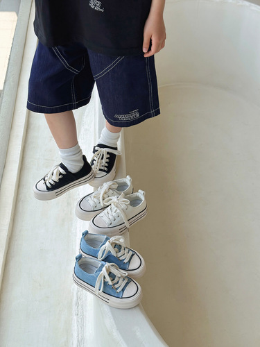 Xiameng children's shoes  new 5-color low-top canvas shoes for boys and girls classic four-season casual shoes student shoes