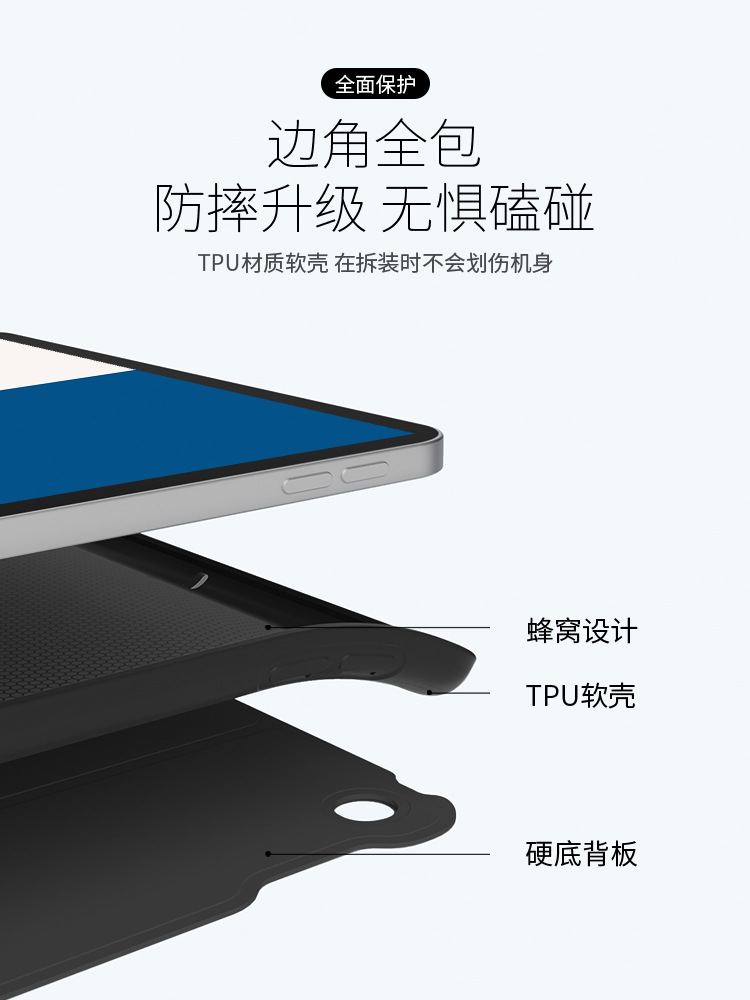 ipad2023新款彩绘保护套 10.2寸air4平板电脑mini6/5硅胶书本软壳