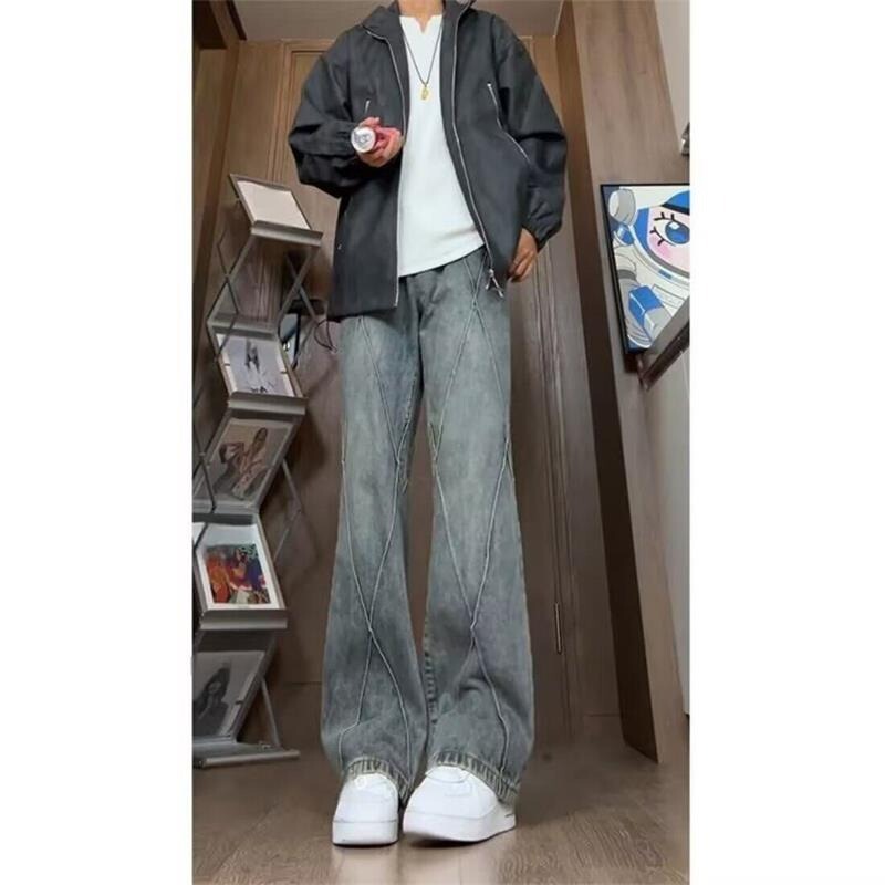 Direct Sale from the Manufacturer: Black Flared Jeans, Loose Straight-Leg Pants, American-Style Slimming Pants, Men's High Street Denim Direct Sale from the Manufacturer: Black Flared Jeans, Loose Straight-Leg Pants, American-Style Slimming Pants, Men's High Street Denim