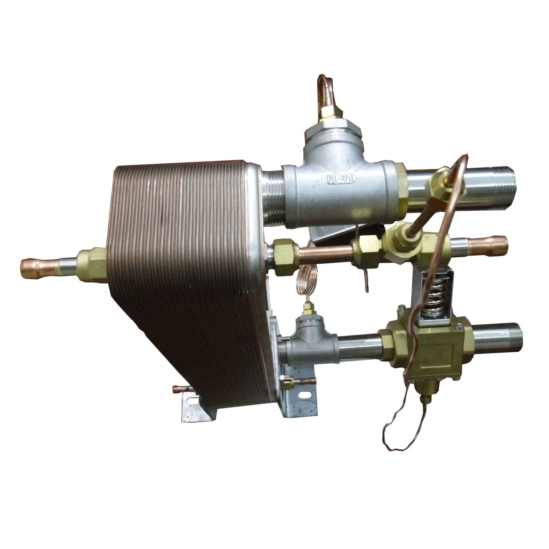 40+40kw双氟单水冷凝器成套模块用于每小时2吨高效节能热泵热水器