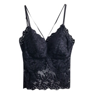Spring and Summer Butterfly Lace Back Underwear Women's Chest Wrapping Women's Sexy Slim-Fit Gather Camisole All-Match Underwear