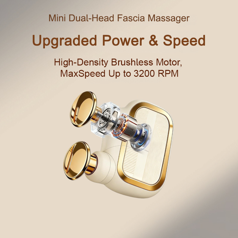 Nouveau pistolet de massage des fascias portable transfrontalier à tête unique pour hommes et femmes, mini masseur de cou à moteur sans balais_voghion.com
