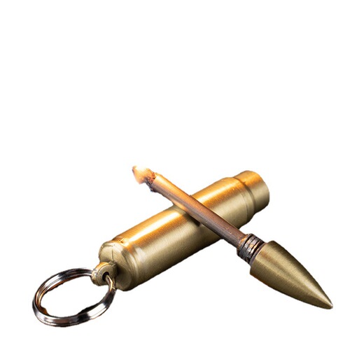 Factory direct sales bullets 10,000 matches with bottle opener portable pendant keychain kerosene lighter wholesale