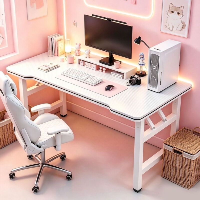 Light luxury computer desk, modern gaming desk, foldable desk for home use, portable folding desk, simple and economical office desk Light luxury computer desk, modern gaming desk, foldable desk for home use, portable folding desk, simple and economical office desk