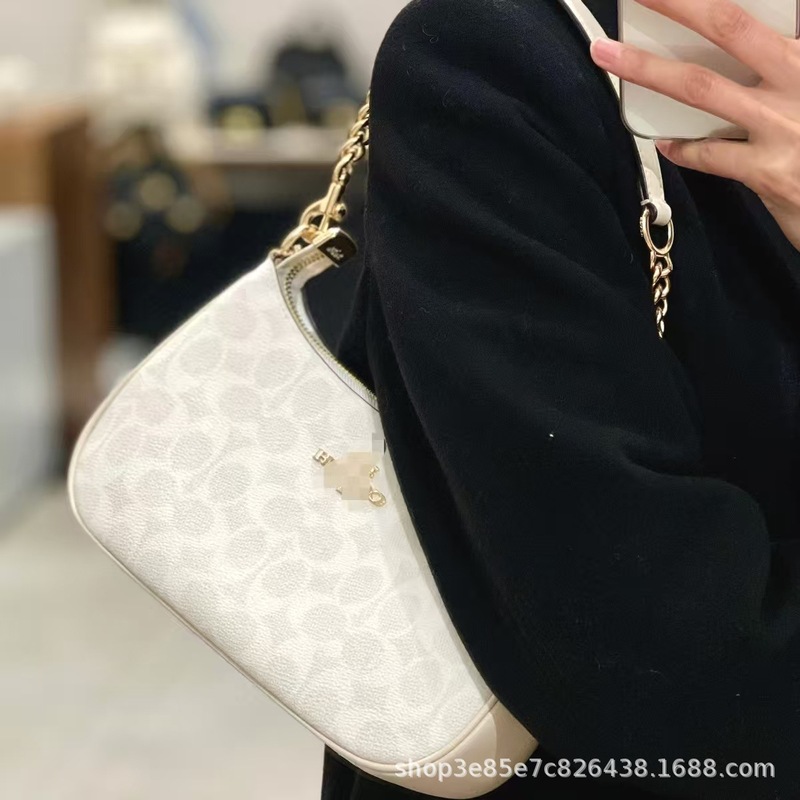 寇C家teri腋下包女高级感经典老花饺子包单肩斜跨包|undefined