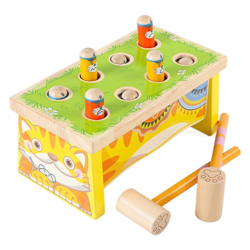 Juego de hámster de madera juguete divertido juguete de ocio interactivo entre padres e hijos juguete Educativo de Educación Temprana para niños juguete de tapping