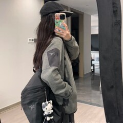 茑同款covert立领抓绒衣高端刺绣版暖绒