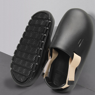 Summer New Cleanfit Chef Shoes Derby Shoes Flat Replacement One-Leg Two-Wear Thick-Soled High-Elastic Toe Slippers