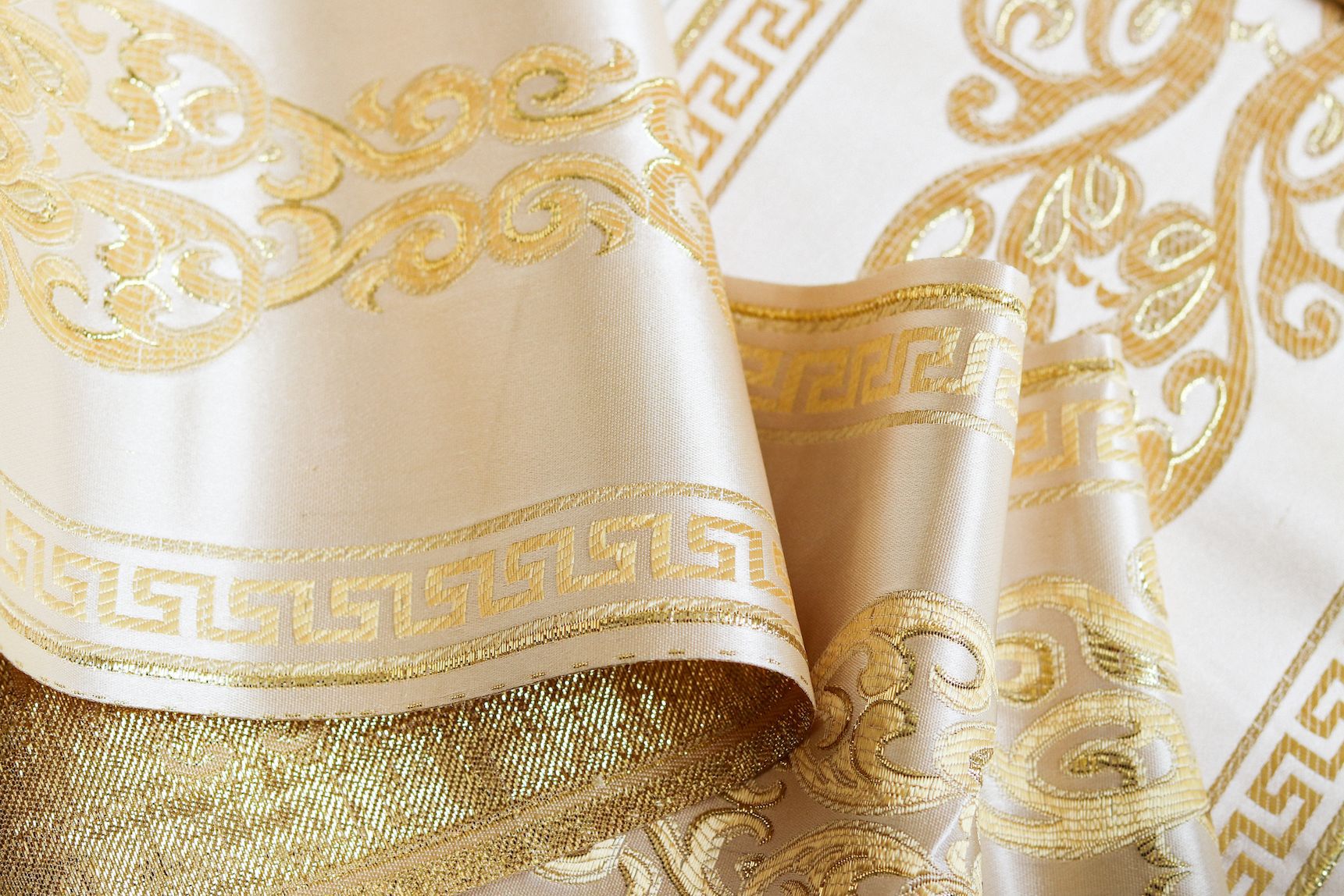 18cm de ancho cinta satén bolsa mongol hanfu corredor mesa cama decoración ensanchado cortina costura encaje