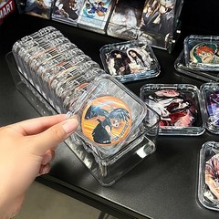 アクリルバー収納ボックス透明周辺バッジ収納防塵シール角型保護ボックス谷子展示ボックス