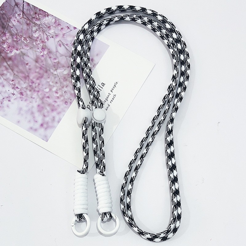 66 nudo blanco y negro de cuerda larga ajustable