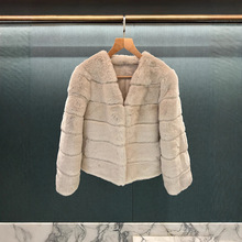 2025冬季新款富家千金米白色高端雷克斯獭兔毛皮草外套女毛毛大衣