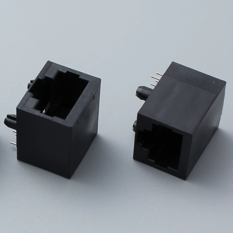 RJ45 разъем 18 высокая пластик 8P8C 90 градусов изогнутый штекер RJ45 одиночный головной сетевой разъем сетевой слот