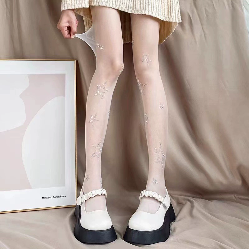 Пентагональные голые drills stockings женские тонкие модели, любые колготки, горячие девочки, чистое желание, бело-черная шелковая стержень оптом