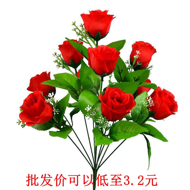 Artificial Flower Manufactor wholesale simulation rose Artificial flower festival wedding flower arrangement 10 Peacock Bouquet of flowers