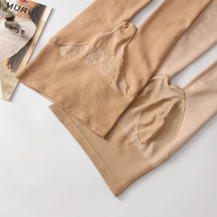 Clearance Deep Meat Color Leggings Thin Velvet Women's Outer Wear Slight Pressure Slimming Pantyhose Butterfly Belly Hip High Waist Autumn