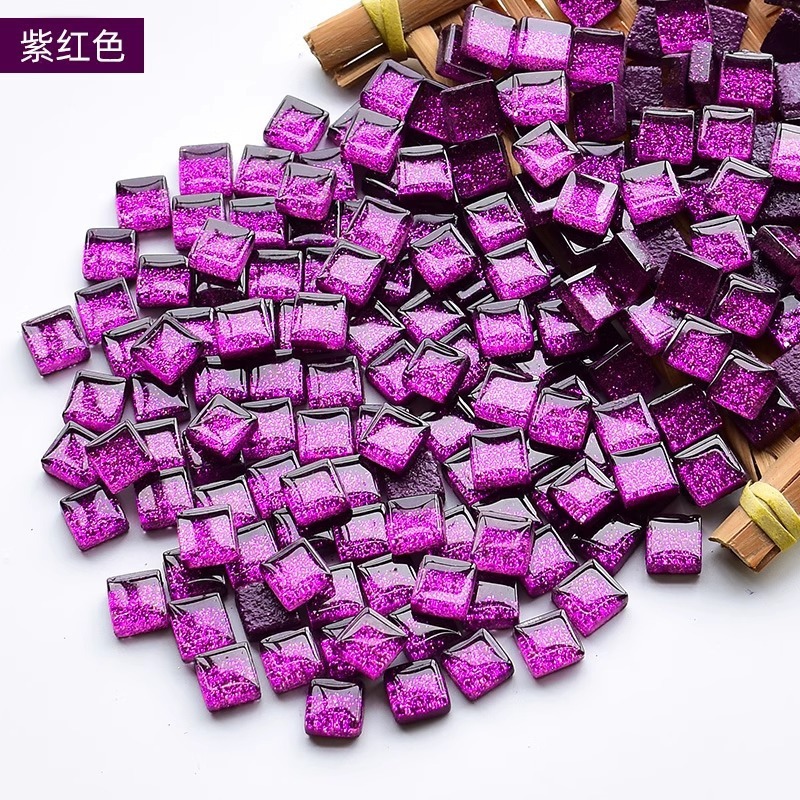 200克diy多元闪粉马赛克集合水晶自由石玻璃儿童手工材料颗粒|undefined