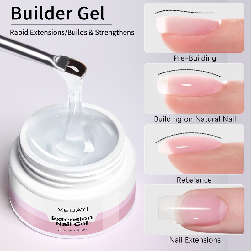 2025 New Canned Transparent Color Construction Extension Glue Nail Extension Shaping Nail Salon Exclusive