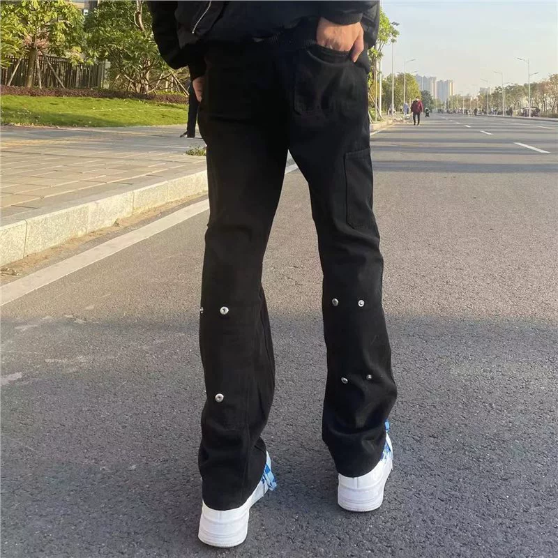 Атмосферные модные джинсы, мегафон, США, стиль, свободный крой, slim fit