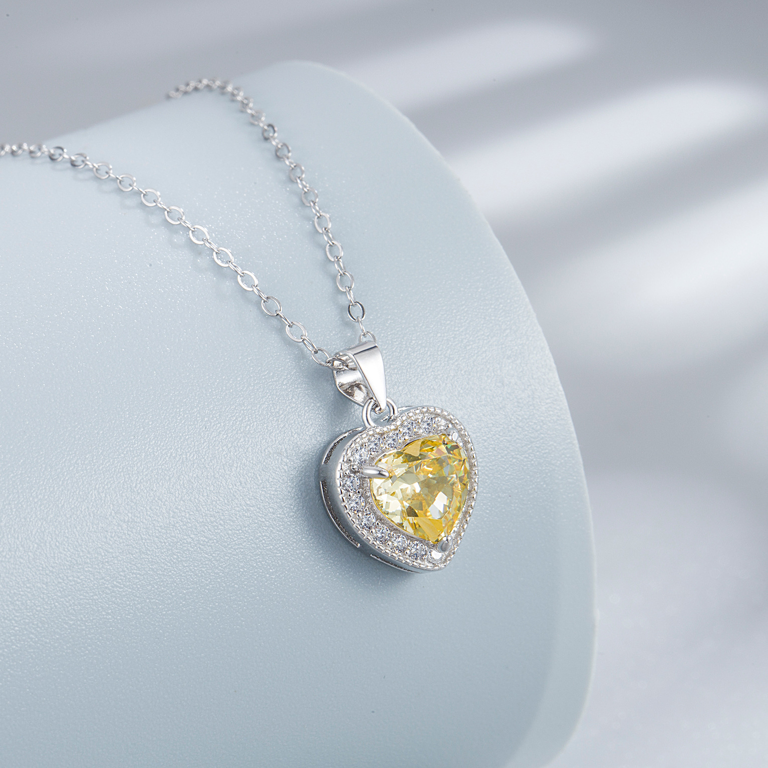 14g Weight Jewelry Set Classification Jewelry Set Quantity Banquet, Date Occasion 925 Sterling Silver Material Heart Shape Pattern Women's Gender Simple Style, Classic Style Style Yien S925 Silver Heart-Shaped Ice Flower Cut High Carbon Diamond Heart-Shaped Jewelry Set Decoration Silver Jewelry Set 3
