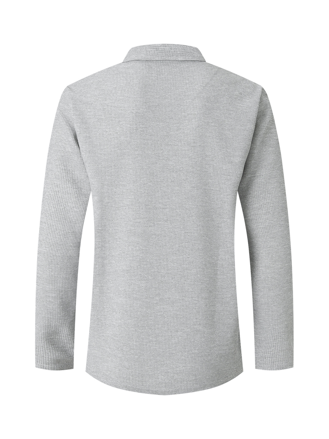 Polo a manica lunga da uomo in maglia a nido d'ape business_voghion.com