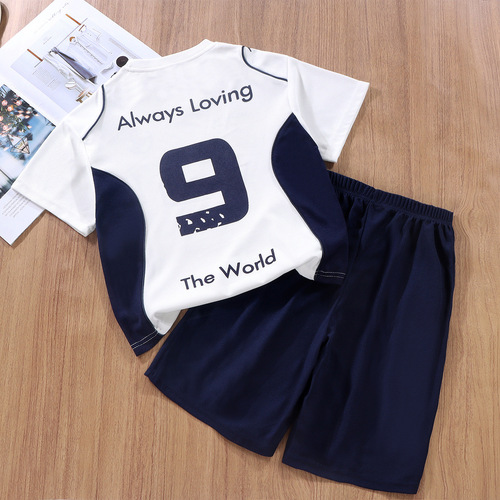 Children's short-sleeved suit casual T-shirt sportswear quick-drying clothes boys summer new T-shirt shorts two-piece set children's clothing