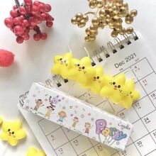 五角星蜡烛蛋糕装饰品儿童节日派对蜡烛插件五角星笑脸生日蜡烛