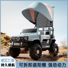 新款工厂直销儿童电动车四轮越野车遮阳棚可坐人男女宝宝童车跨境