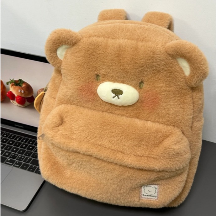 2023 새로운 높은 색상 가치 봉제 곰 배낭 봉제 가방 학생 배낭 귀여운 가방 대용량 가방