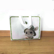 绿色兔子现货覆膜无纺布袋商超服装袋购物袋热压立体无纺布袋