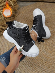 D 15105 Canvas High-Top Sneakers �����ߎ�ŮЬ �W���羳
