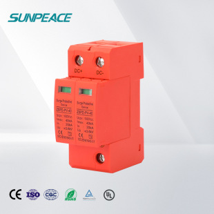 Secondary Lightning Protection Surge Protector Lightning Protection 2P Power Lightning Protection Device 20Ka40Ka Household Lightning Protection Surge 500V